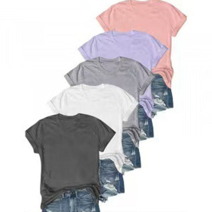 5-pack mångsidiga enfärgade T-shirts