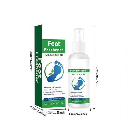 Deodoriserande & återfuktande fotspray – tea tree oil, kolloidalt silver & mild formula 🦶✨