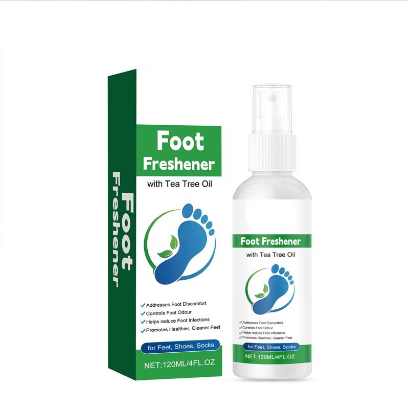 Deodoriserande & återfuktande fotspray – tea tree oil, kolloidalt silver & mild formula 🦶✨