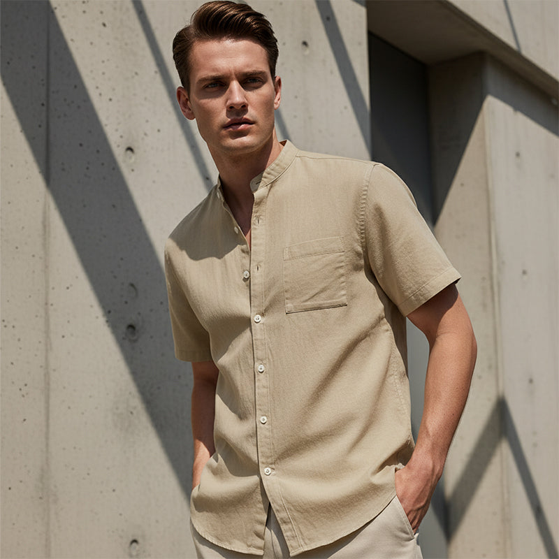 👕 60% RABATT! 🔥 Herr Casual Kortärmad Skjorta med Knappar – Klassisk Design, Andningsbart Tyg & Perfekt För Vardag & Fest 👔
