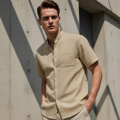 👕 60% RABATT! 🔥 Herr Casual Kortärmad Skjorta med Knappar – Klassisk Design, Andningsbart Tyg & Perfekt För Vardag & Fest 👔