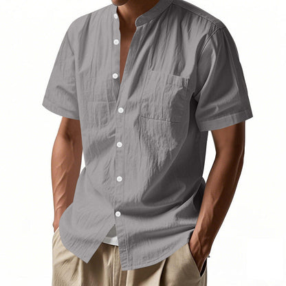 👕 60% RABATT! 🔥 Herr Casual Kortärmad Skjorta med Knappar – Klassisk Design, Andningsbart Tyg & Perfekt För Vardag & Fest 👔