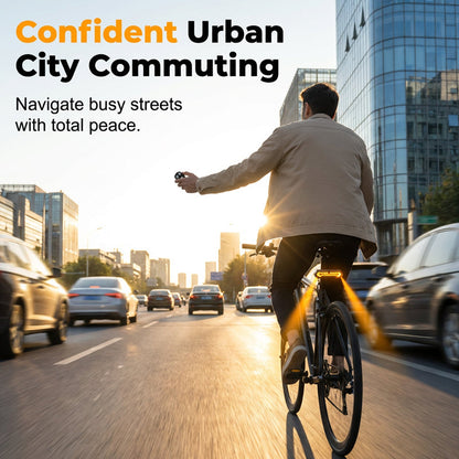 🚴 50% RABATT! 🔦 Trådlös Cykelblinkerslampa – Uppladdningsbar, Vattentät & Perfekt för Nattcykling 💡