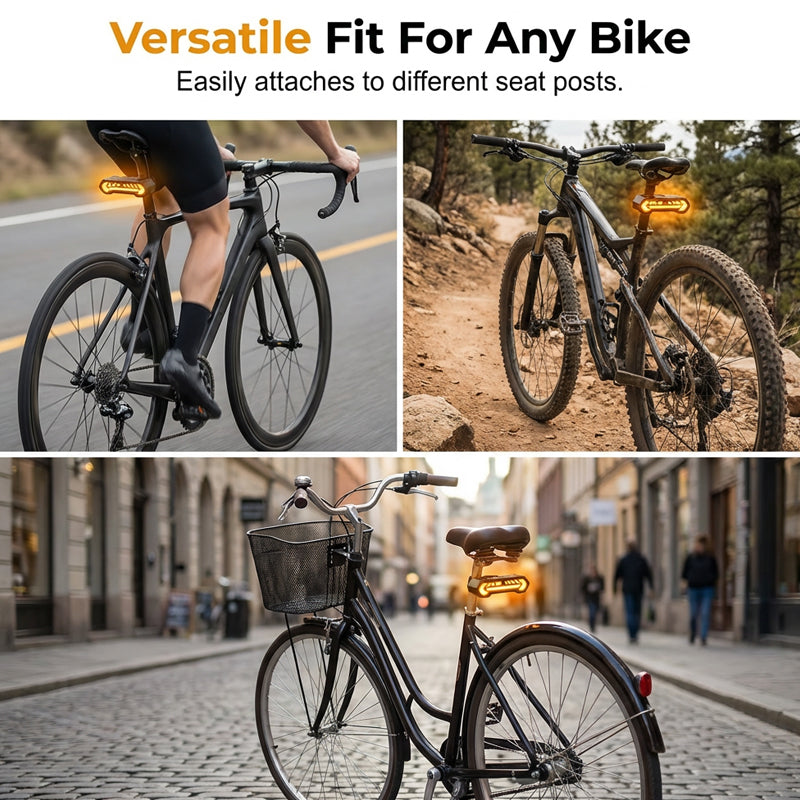 🚴 50% RABATT! 🔦 Trådlös Cykelblinkerslampa – Uppladdningsbar, Vattentät & Perfekt för Nattcykling 💡