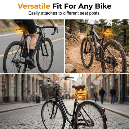 🚴 50% RABATT! 🔦 Trådlös Cykelblinkerslampa – Uppladdningsbar, Vattentät & Perfekt för Nattcykling 💡