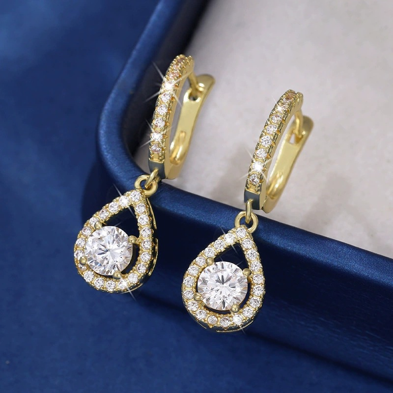 🔥50 % RABATT! 🔥Eleganta Droppformade Dangle Hoop Örhängen