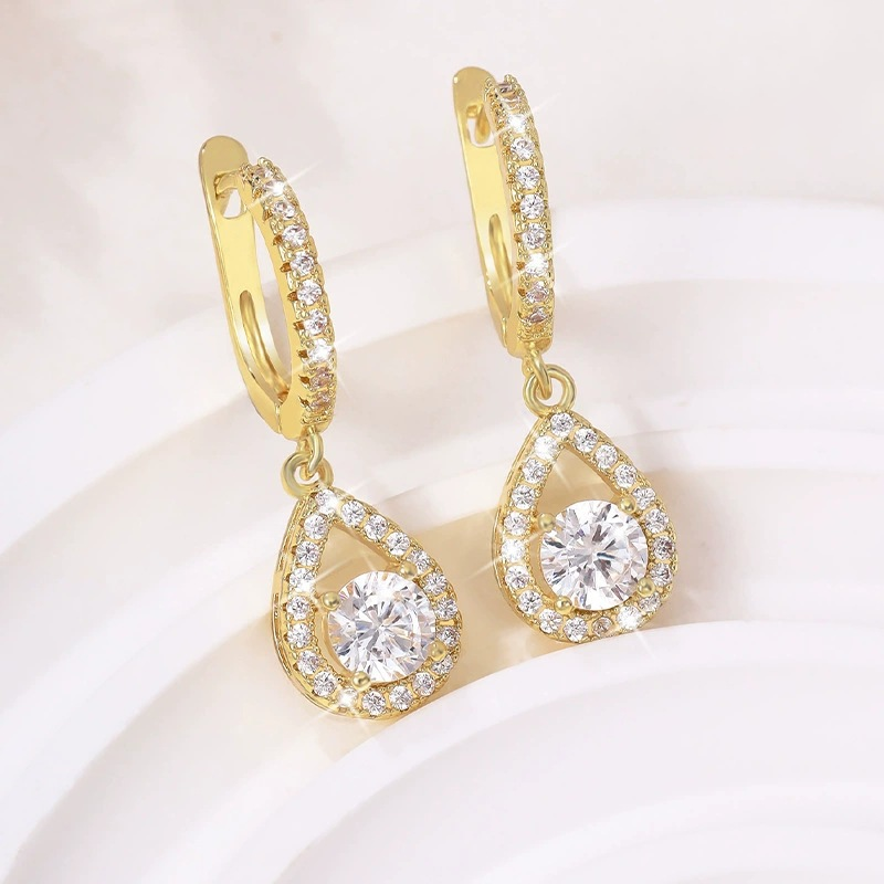 🔥50 % RABATT! 🔥Eleganta Droppformade Dangle Hoop Örhängen
