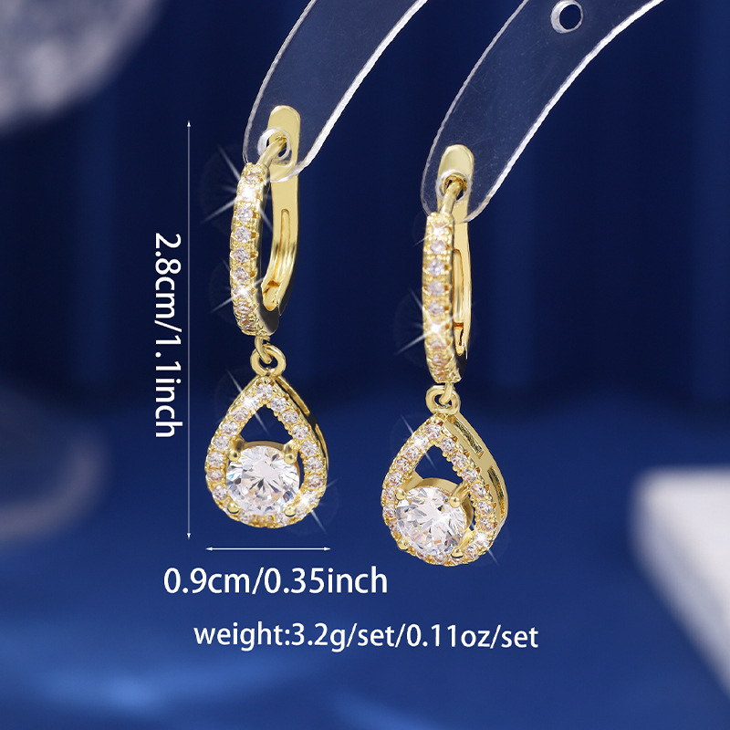 🔥50 % RABATT! 🔥Eleganta Droppformade Dangle Hoop Örhängen
