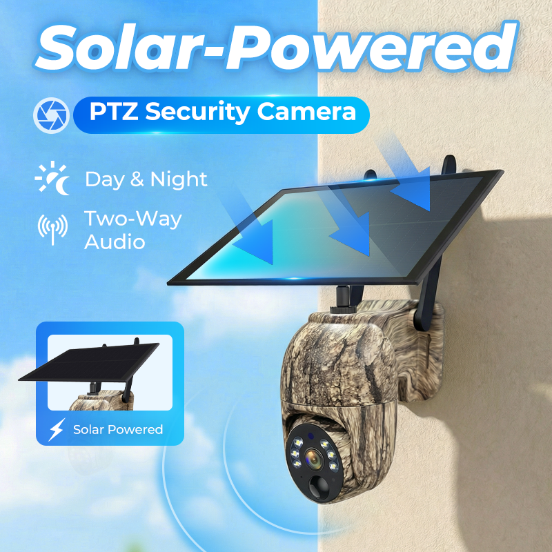 📹 50% RABATT NU! 🌞 4MP Sol PTZ-kamera – 355° Pan & Tilt, Inbyggt Batteri, Tvåvägskommunikation & IP66 Väderbeständig 🛡️
