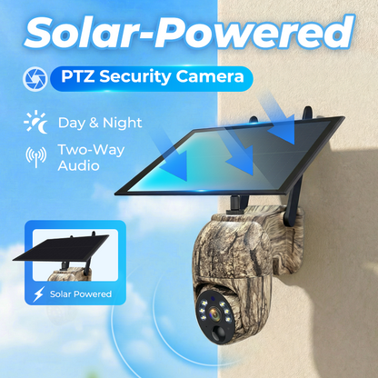 📹 50% RABATT NU! 🌞 4MP Sol PTZ-kamera – 355° Pan & Tilt, Inbyggt Batteri, Tvåvägskommunikation & IP66 Väderbeständig 🛡️