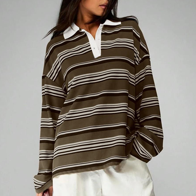 Kvinnors Casual Avkopplad Fit Lapel Top