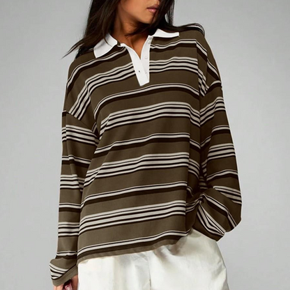 Kvinnors Casual Avkopplad Fit Lapel Top