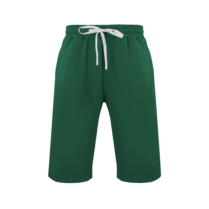 Mäns Casual Drawstring Knälängd Shorts