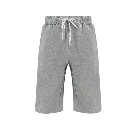 Mäns Casual Drawstring Knälängd Shorts