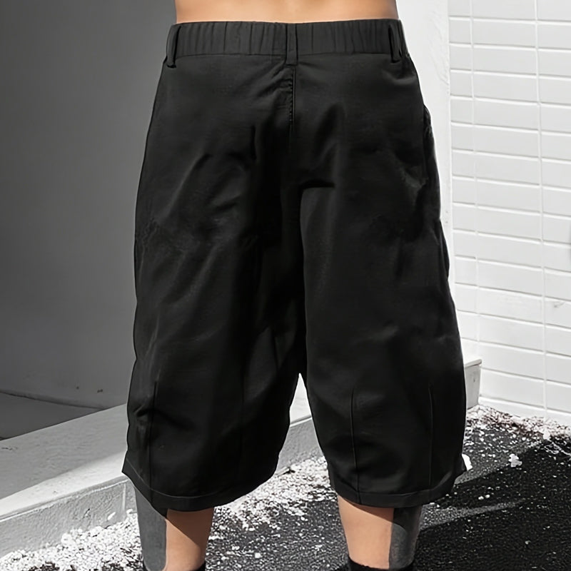 Herr Plus Size Casual Dragsko Capribyxor