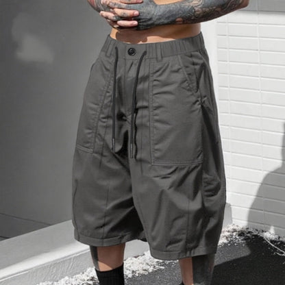 Herr Plus Size Casual Dragsko Capribyxor