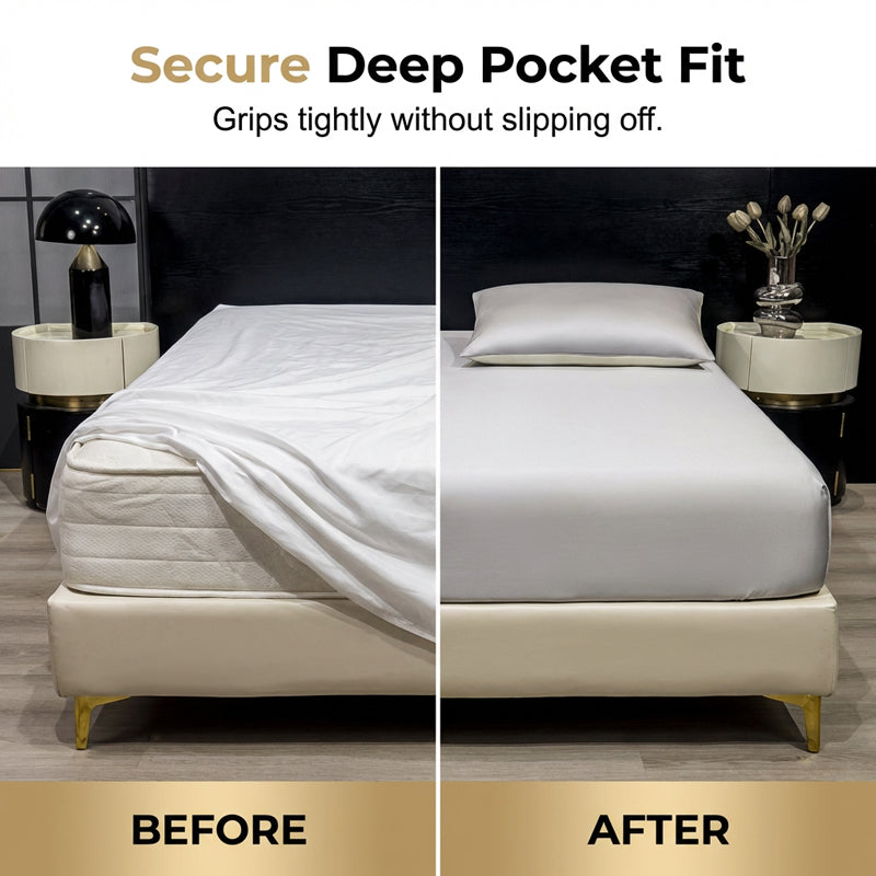 🛌 50% RABATT! ❄️Set med lakan med resår i premiumkvalitet
