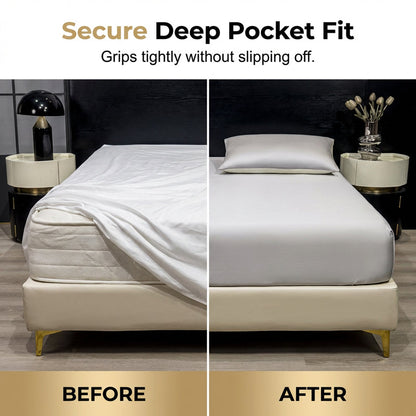 🛌 50% RABATT! ❄️Set med lakan med resår i premiumkvalitet