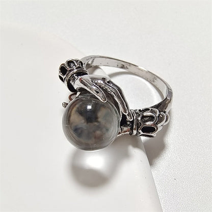 💍 50% RABATT! 🔮 Gotisk Kristallkula Handring – Mystisk Design, Justerbar & Perfekt För En Unik Stil 🌙