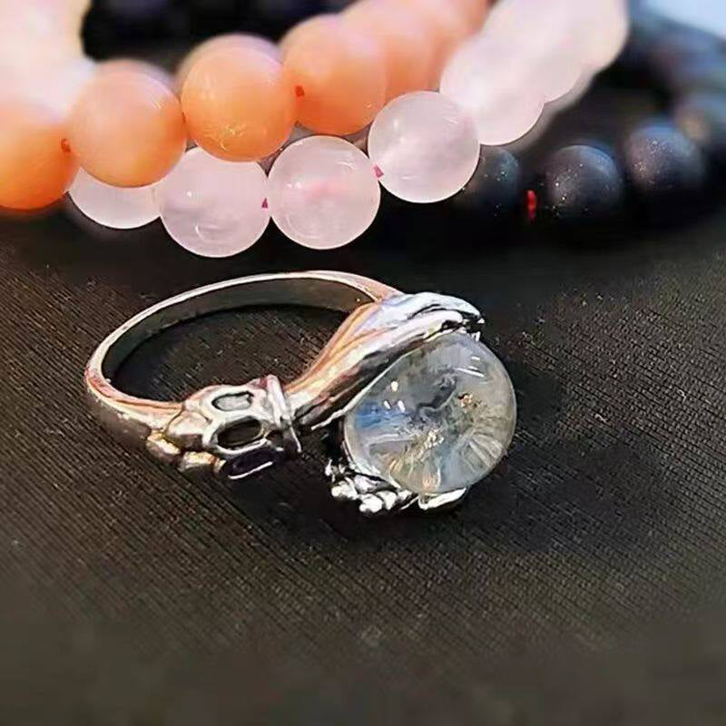 💍 50% RABATT! 🔮 Gotisk Kristallkula Handring – Mystisk Design, Justerbar & Perfekt För En Unik Stil 🌙