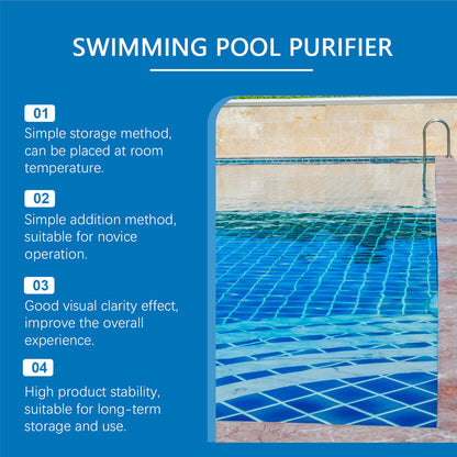 💧 Poolrensvätska – Kristallklart vatten utan besvär! ✨Farväl grönt vatten och skarpa kemikalier – varje gång rent, friskt poolvatten. 🏊‍♂️💙