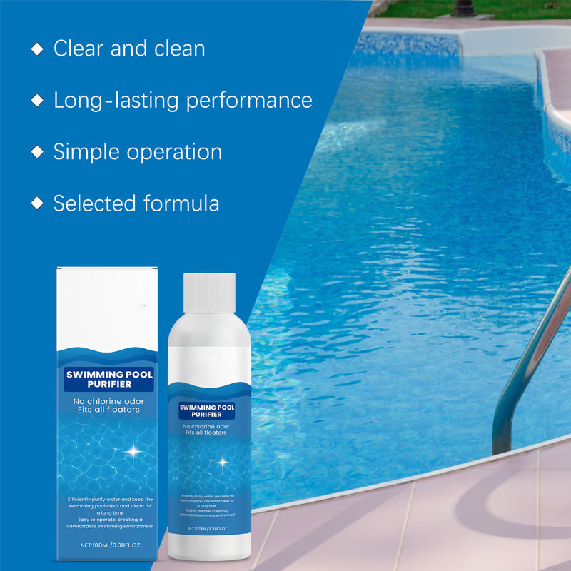 💧 Poolrensvätska – Kristallklart vatten utan besvär! ✨Farväl grönt vatten och skarpa kemikalier – varje gång rent, friskt poolvatten. 🏊‍♂️💙