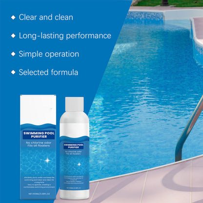 💧 Poolrensvätska – Kristallklart vatten utan besvär! ✨Farväl grönt vatten och skarpa kemikalier – varje gång rent, friskt poolvatten. 🏊‍♂️💙