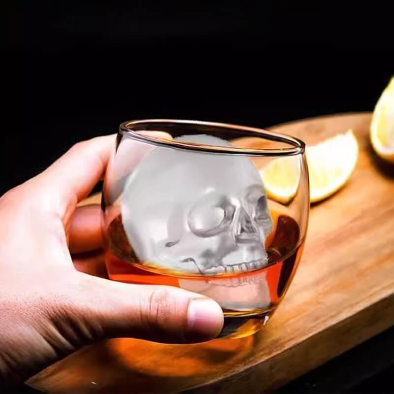 💀 KÖP 1 FÅ 1 GRATIS! 🧊 DIY Silikonform Dödskalle Isbitar – Livsmedelsgodkänd, Långsamt Smältande & Perfekt För Whiskey, Cocktails & Halloweenfester 🎃