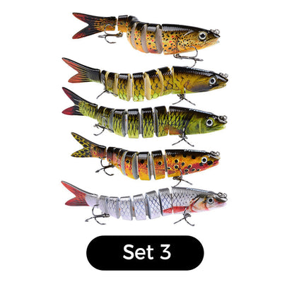 🐟 50 % RABATT UNDER BEGRÄNSAD TID! 🌊 Flerdelat bioniskt fiskedrag – realistisk simrörelse, 3D-ögon, söt- och saltvatten ✨
