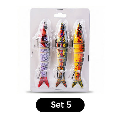 🐟 50 % RABATT UNDER BEGRÄNSAD TID! 🌊 Flerdelat bioniskt fiskedrag – realistisk simrörelse, 3D-ögon, söt- och saltvatten ✨