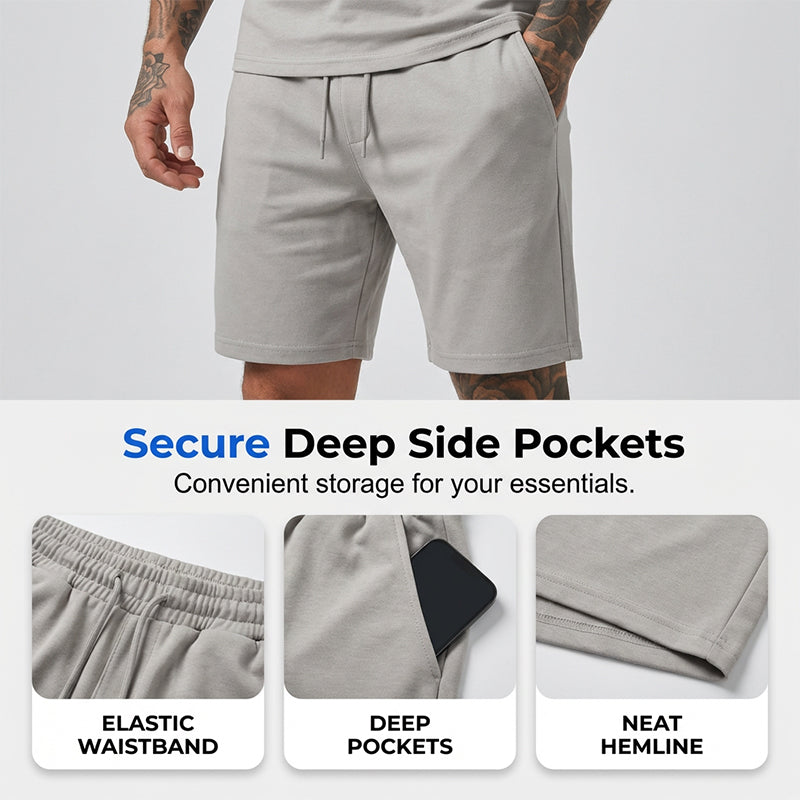 2-delat set med sport-T-shirt och shorts för herr