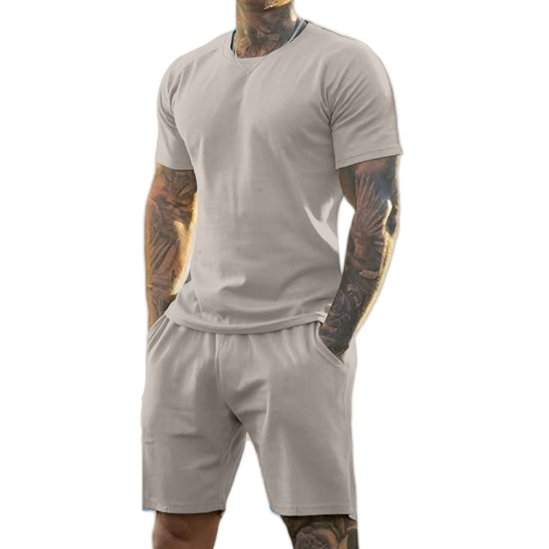 2-delat set med sport-T-shirt och shorts för herr