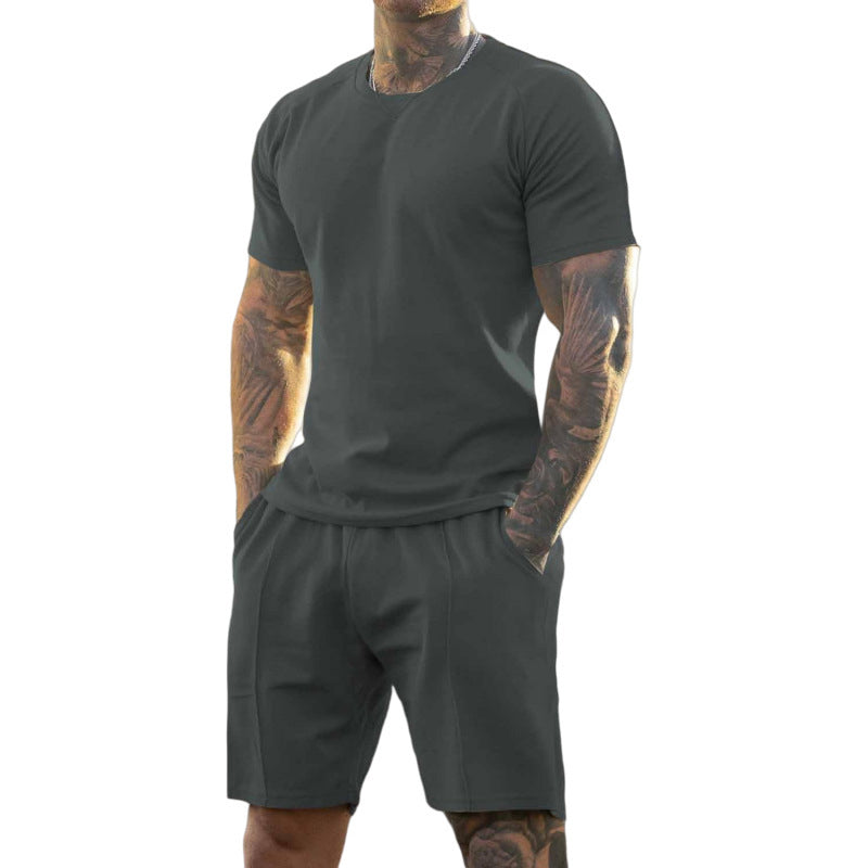 2-delat set med sport-T-shirt och shorts för herr