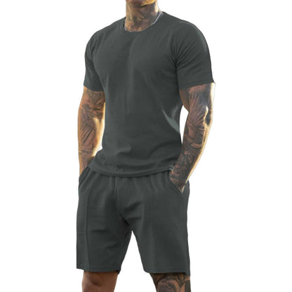 2-delat set med sport-T-shirt och shorts för herr