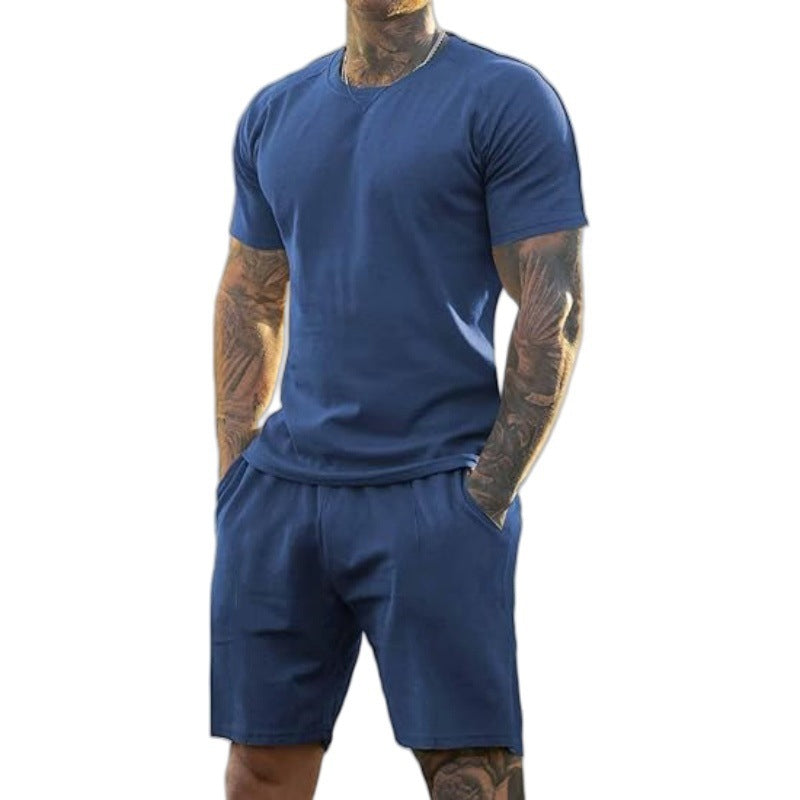 2-delat set med sport-T-shirt och shorts för herr