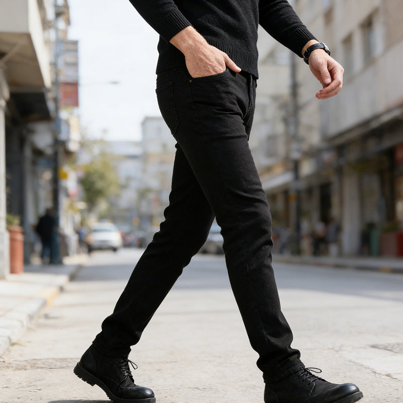 Classic Stretch Slim-Fit Jeans för män