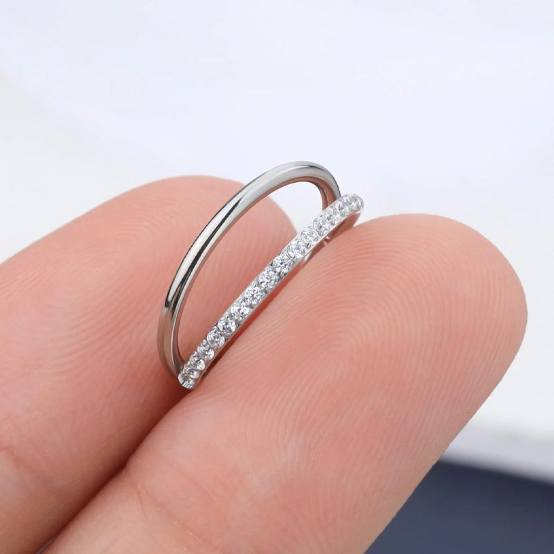 Diamant näsa ring smycken