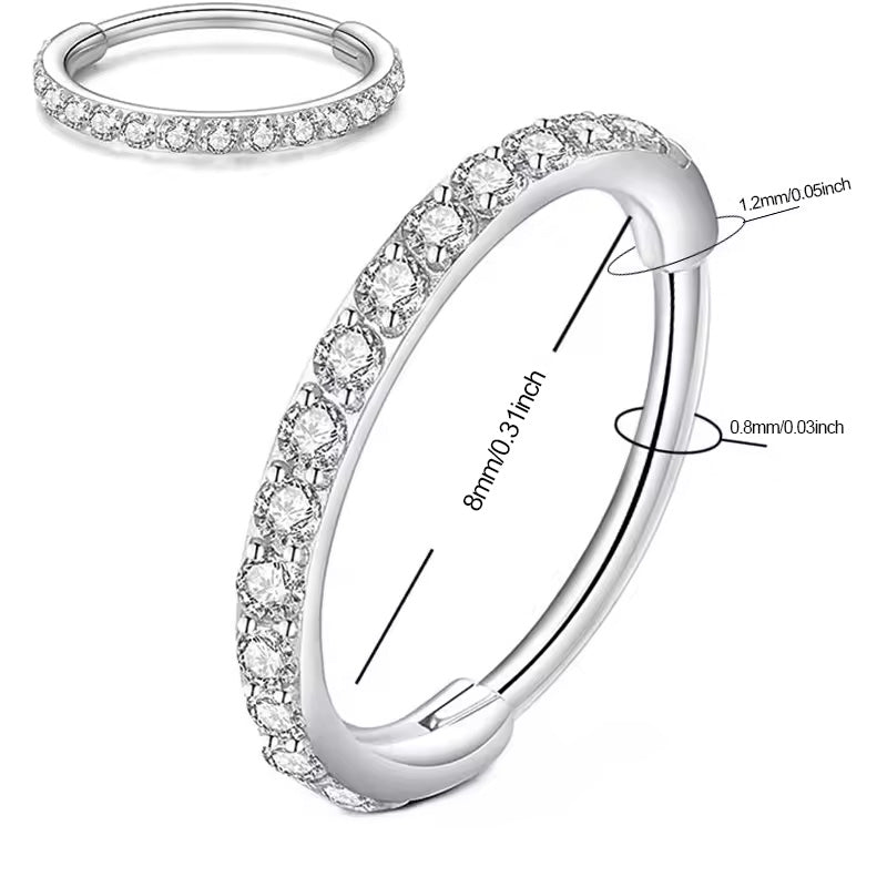 Diamant näsa ring smycken