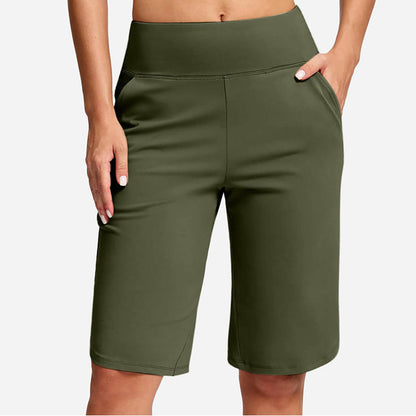 🏃‍♀️ 50% RABATT NU! Damernas högmidjade yogashorts med fickor – mjuka, flexibla & praktiska – perfekta för yoga, löpning & vardag 🧘‍♀️✨