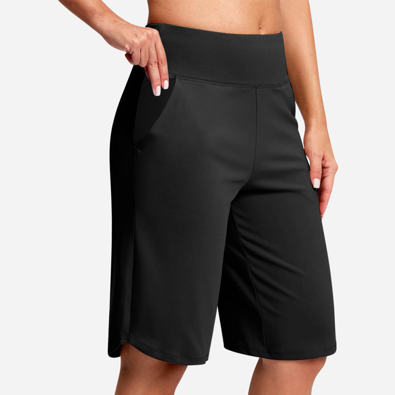 🏃‍♀️ 50% RABATT NU! Damernas högmidjade yogashorts med fickor – mjuka, flexibla & praktiska – perfekta för yoga, löpning & vardag 🧘‍♀️✨