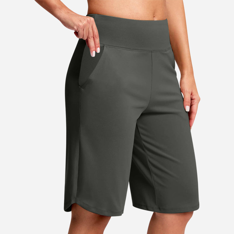 🏃‍♀️ 50% RABATT NU! Damernas högmidjade yogashorts med fickor – mjuka, flexibla & praktiska – perfekta för yoga, löpning & vardag 🧘‍♀️✨