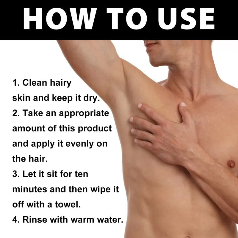 🔥Smärtfri hårborttagningskräm för män – Ingen irritation, slät hud på några minuter🚿🧼