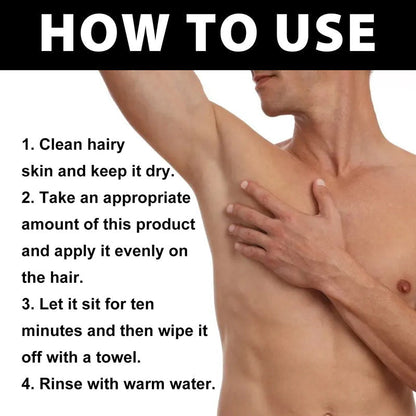 🔥Smärtfri hårborttagningskräm för män – Ingen irritation, slät hud på några minuter🚿🧼