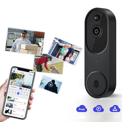 📢📢50 % RABATT!! ⏰Smart Hem Trådlös HD Videodörrklocka och Klocka