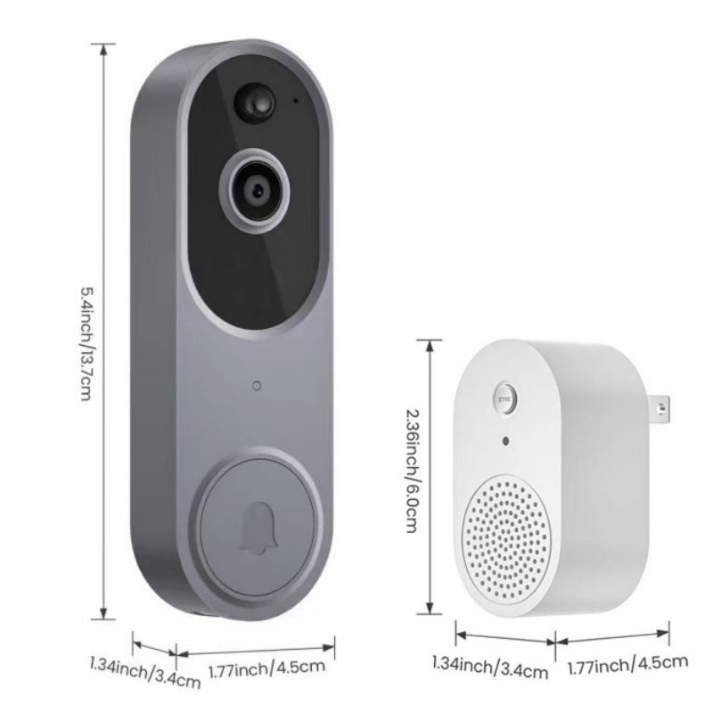📢📢50 % RABATT!! ⏰Smart Hem Trådlös HD Videodörrklocka och Klocka