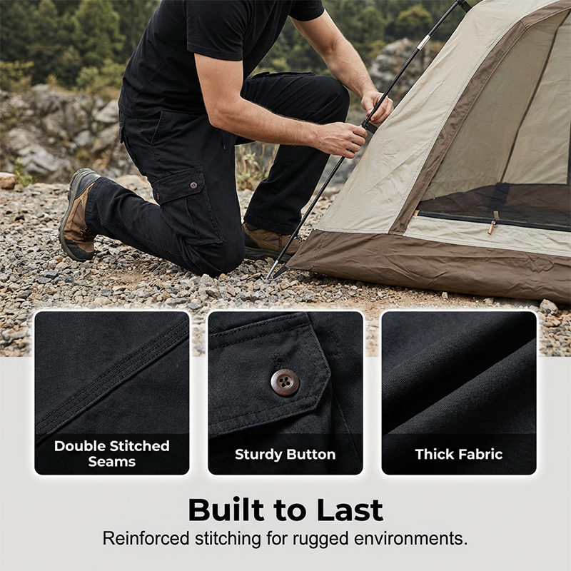 👖50% RABATT NU! 🛠️ Taktiska cargo-byxor i bomull – många fickor, förstärkta sömmar & justerbar midja 👖🪖