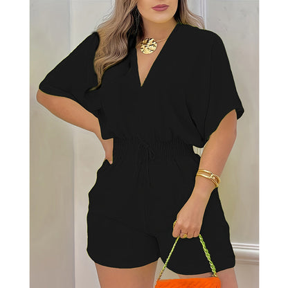 Somrig Casual Jumpsuit med Elastisk Midja