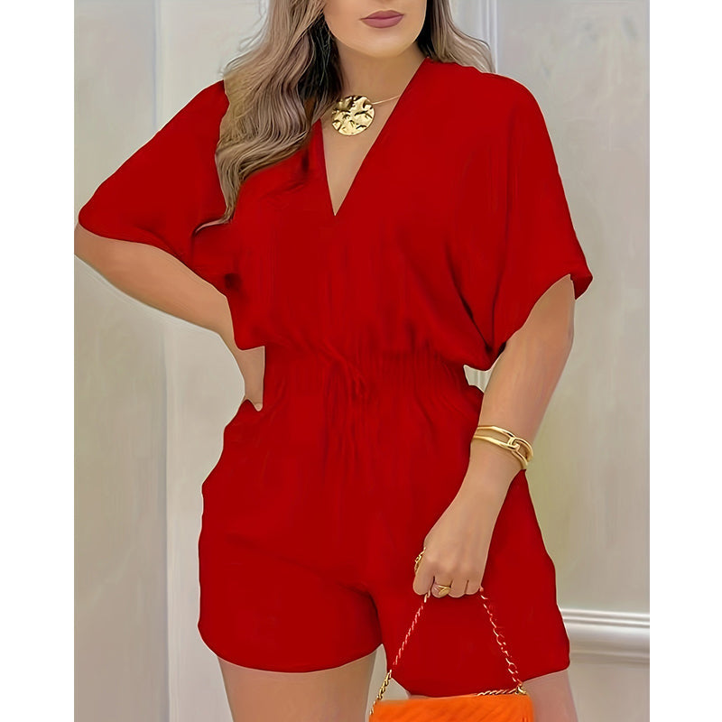 Somrig Casual Jumpsuit med Elastisk Midja