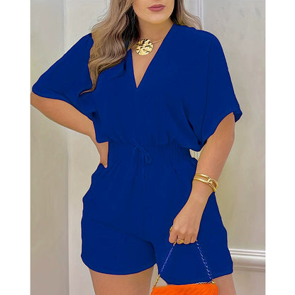 Somrig Casual Jumpsuit med Elastisk Midja