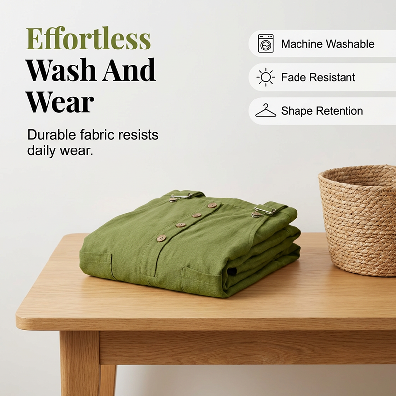 👖 50% RABATT! 🌸 Dam Lediga Hängselbyxor med Lös Passform & Knäppning Fram – Bekväm Design, Mjukt Denim & Perfekt För En Avslappnad Vardagslook ✨